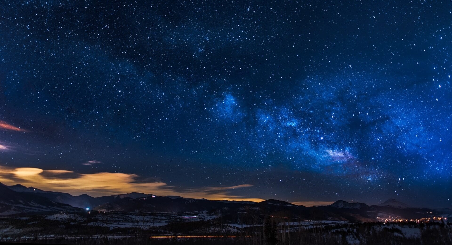 night sky mountains - Client Name
